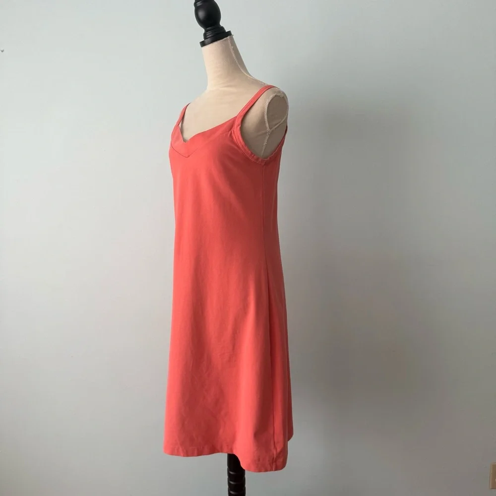 🍑 Patagonia Vitaliti Strap Dress Size L Salmon Peach Organic Cotton 🍑 - Picture 4 of 12